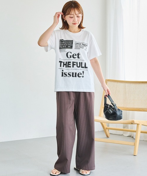 TRICOMER（トリコメル）の「【TRICOMER】ヴィンテージライク プリントロゴTシャツ｜GET THE FULL ISSUE（Tシャツ/カットソー・レディース・ホワイト・F）」の9枚目の写真