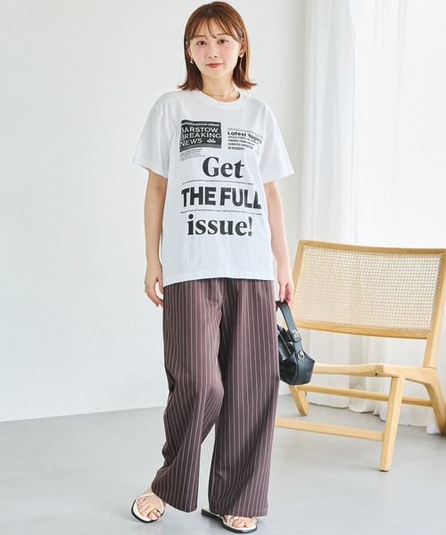 TRICOMER（トリコメル）の「【TRICOMER】ヴィンテージライク プリントロゴTシャツ｜GET THE FULL ISSUE（Tシャツ/カットソー・レディース・ホワイト・F）」の10枚目の写真