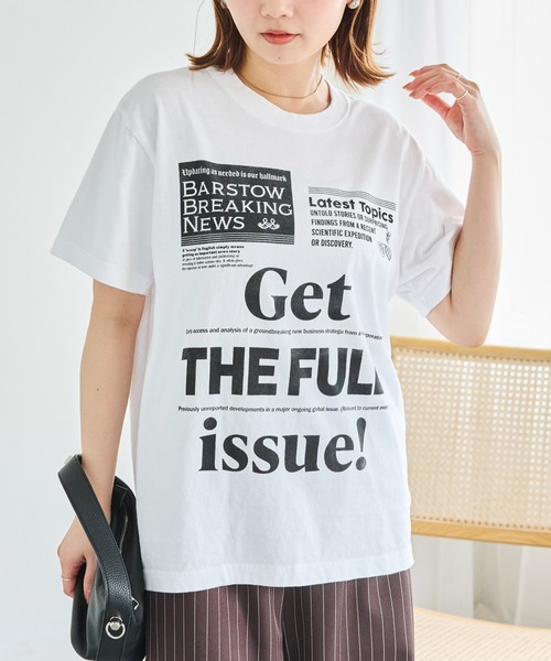 TRICOMER（トリコメル）の「【TRICOMER】ヴィンテージライク プリントロゴTシャツ｜GET THE FULL ISSUE（Tシャツ/カットソー・レディース・ホワイト・F）」の17枚目の写真
