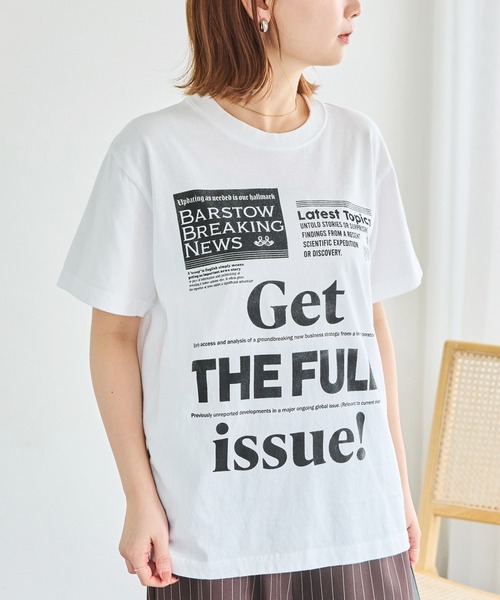 TRICOMER（トリコメル）の「【TRICOMER】ヴィンテージライク プリントロゴTシャツ｜GET THE FULL ISSUE（Tシャツ/カットソー・レディース・ホワイト・F）」の18枚目の写真