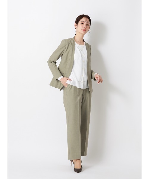 SUIT SQUARE(スーツスクエア)の「CHANTOWA/シアー2WAYカーディガン/長袖/ウォッシャブル/接触冷感/無地(カーディガン/ボレロ・レディース・ホワイト/ベージュ/イエロー/ブラック・38)」の13枚目の写真