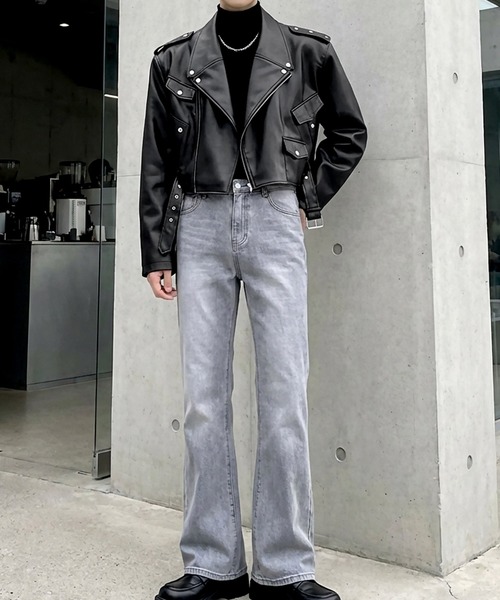 Otte(オッテ)の「PUレザーライダースショートジャケット(テーラードジャケット・メンズ・ブラック・X-LARGE/MEDIUM/LARGE)」の5枚目の写真