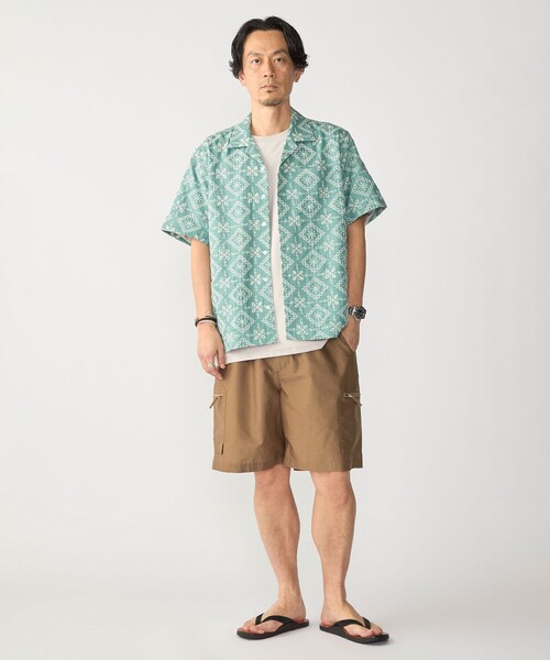 SHIPS(シップス)の「BENCH MARKING SHIRTS: エンブロイダリー オープンカラー シャツ(シャツ/ブラウス・メンズ・ベージュ/ネイビー/ライトグリーン・MEDIUM/LARGE/X-LARGE/SMALL)」の5枚目の写真