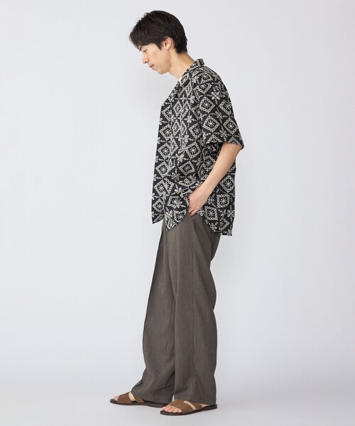 SHIPS(シップス)の「BENCH MARKING SHIRTS: エンブロイダリー オープンカラー シャツ(シャツ/ブラウス・メンズ・ベージュ/ネイビー/ライトグリーン・MEDIUM/LARGE/X-LARGE/SMALL)」の7枚目の写真