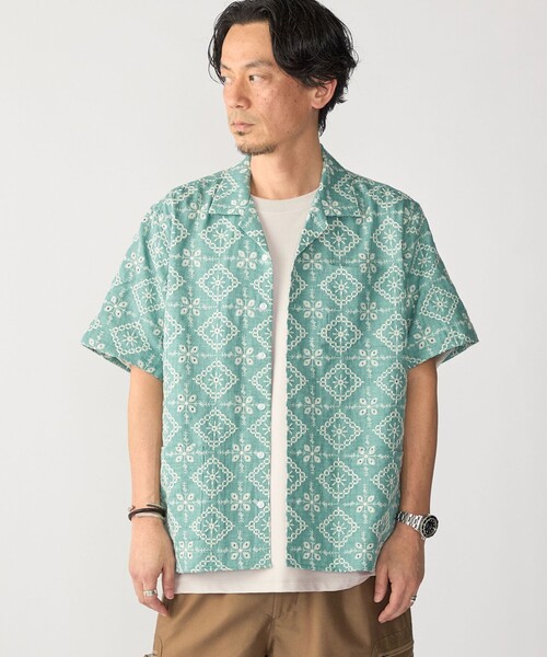 SHIPS(シップス)の「BENCH MARKING SHIRTS: エンブロイダリー オープンカラー シャツ(シャツ/ブラウス・メンズ・ベージュ/ネイビー/ライトグリーン・MEDIUM/LARGE/X-LARGE/SMALL)」の15枚目の写真