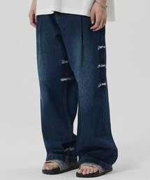 MAISON MINED（メゾンミネド）の「SWELL WIDE DENIM PANTS M/BLUE（デニムパンツ）」