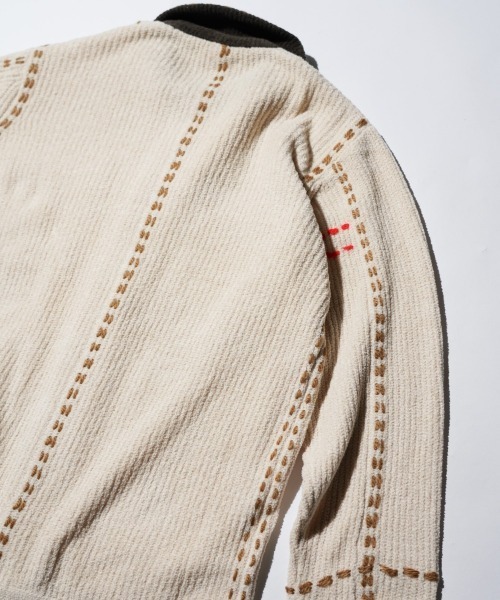 PHINGERIN(フィンガリン)の「PHINGERIN / フィンガリン PG1 SHORT COAT (PD-252-KN-031)(カーディガン/ボレロ・メンズ・ベージュ・MEDIUM/LARGE)」の12枚目の写真
