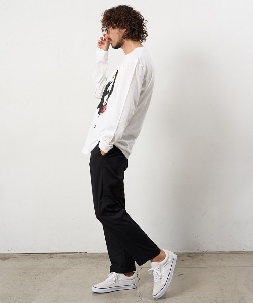 STUD MUFFIN(スタッドマフィン)の「mlt5686- 5.6ozコットン天竺 ドリップピースフォームプリント-パッチワーク LS Tシャツ(624-02900)(Tシャツ/カットソー・メンズ・ブラック/ピンク系その他/チャコールグレー/ホワイト・2/3/4)」の22枚目の写真