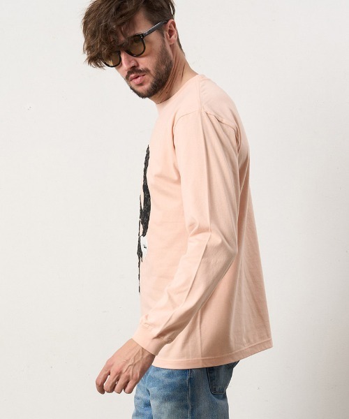 STUD MUFFIN(スタッドマフィン)の「mlt5686- 5.6ozコットン天竺 ドリップピースフォームプリント-パッチワーク LS Tシャツ(624-02900)(Tシャツ/カットソー・メンズ・ブラック/ピンク系その他/チャコールグレー/ホワイト・2/3/4)」の10枚目の写真