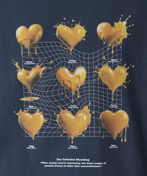 ONCILY(オンシェリー)の「MELTING HEART GRAPHIC T-SHIRT / メルティングハートグラフィックTシャツ(Tシャツ/カットソー・メンズ・ブラック/ホワイト系その他/イエロー/ネイビー/オフホワイト・SMALL/LARGE/MEDIUM)」の18枚目の写真