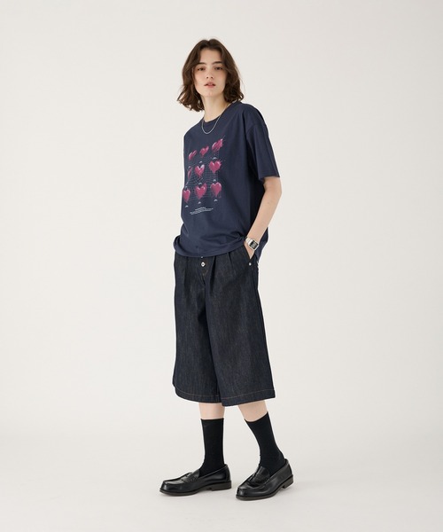 ONCILY（オンシェリー）の「MELTING HEART GRAPHIC T-SHIRT / メルティングハートグラフィックTシャツ（Tシャツ/カットソー・メンズ・ブラック/ホワイト系その他/イエロー/ネイビー/オフホワイト/ブラック系その他/ホワイト/ブラック系その他2/ネイビー系/ネイビー系1・SMALL/LARGE/MEDIUM）」の21枚目の写真