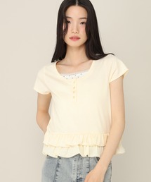 Heather | レイヤードヘンリーネックTEE　774726(Tシャツ/カットソー)