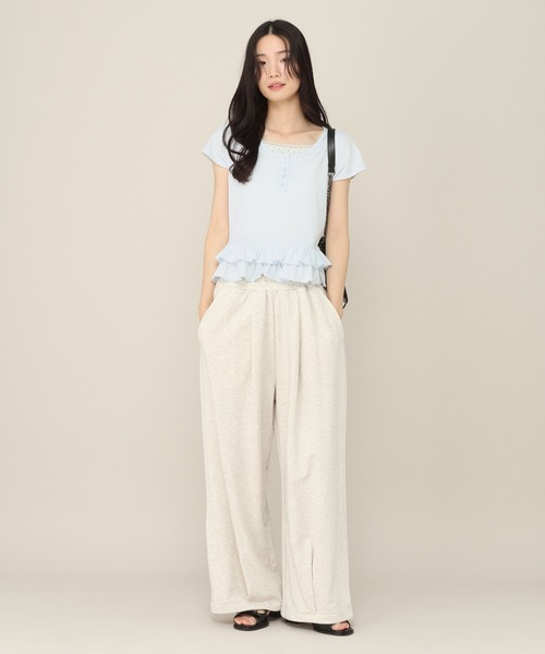 Heather（ヘザー）の「レイヤードヘンリーネックTEE　774726（Tシャツ/カットソー・レディース・イエロー/アイボリー/ブルー・FREE）」の18枚目の写真