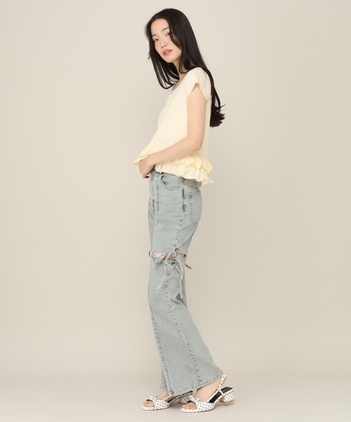 Heather（ヘザー）の「レイヤードヘンリーネックTEE　774726（Tシャツ/カットソー・レディース・イエロー/アイボリー/ブルー・FREE）」の15枚目の写真