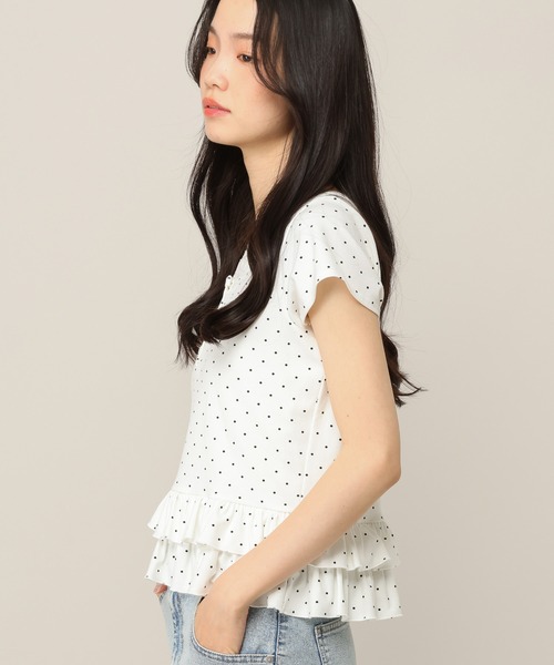 Heather（ヘザー）の「レイヤードヘンリーネックTEE　774726（Tシャツ/カットソー・レディース・イエロー/アイボリー/ブルー・FREE）」の5枚目の写真