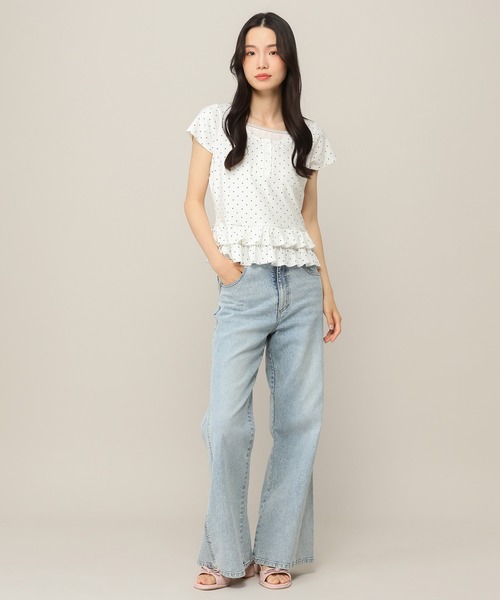 Heather（ヘザー）の「レイヤードヘンリーネックTEE　774726（Tシャツ/カットソー・レディース・イエロー/アイボリー/ブルー・FREE）」の6枚目の写真