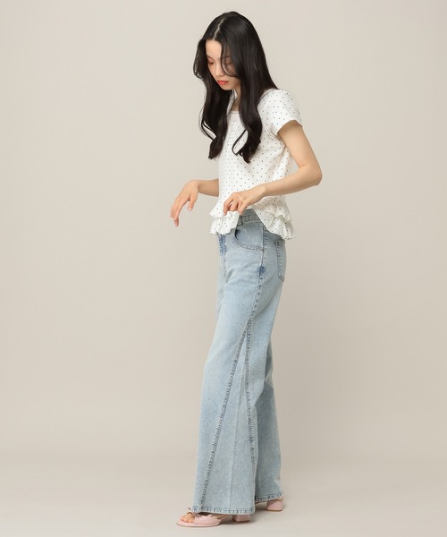 Heather（ヘザー）の「レイヤードヘンリーネックTEE　774726（Tシャツ/カットソー・レディース・イエロー/アイボリー/ブルー・FREE）」の7枚目の写真
