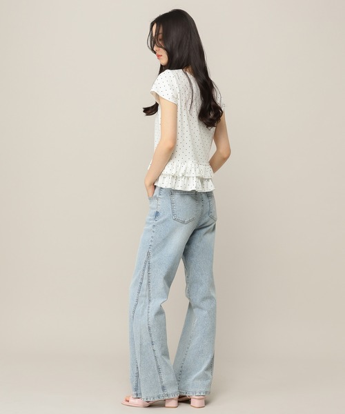 Heather（ヘザー）の「レイヤードヘンリーネックTEE　774726（Tシャツ/カットソー・レディース・イエロー/アイボリー/ブルー・FREE）」の8枚目の写真