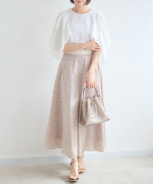 KATHARINE ROSS(キャサリンロス)の「【MADE IN JAPAN】NAZANINプリントスカートMade With Liberty Fabrics(スカート・レディース・ブルー/オレンジ/ピンク・FREE)」の8枚目の写真