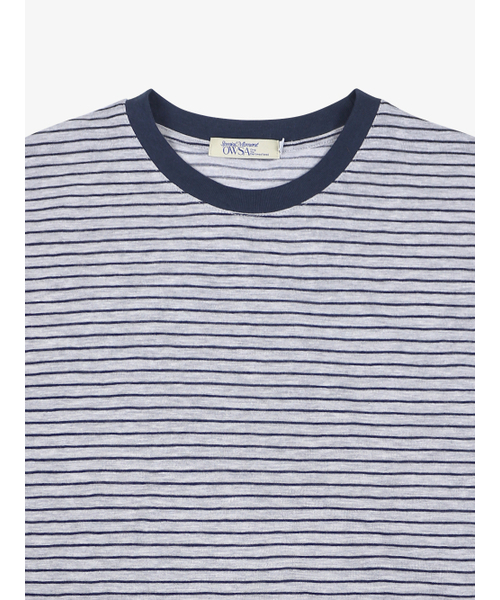 OWSA(オウサ)の「配色ストライプラウンド長袖Tシャツ 2色(Tシャツ/カットソー・メンズ・グレー/レッド・LARGE/X-LARGE)」の9枚目の写真