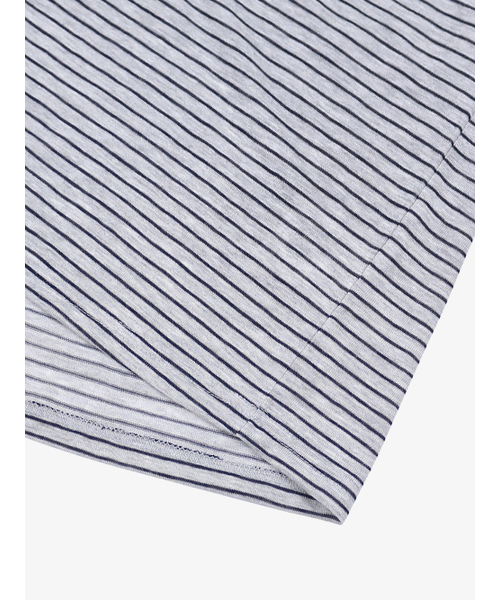 OWSA(オウサ)の「配色ストライプラウンド長袖Tシャツ 2色(Tシャツ/カットソー・メンズ・グレー/レッド・LARGE/X-LARGE)」の11枚目の写真