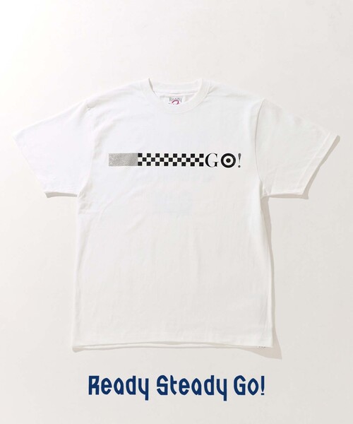 EDIFICE(エディフィス)の「Ready Steady Go! × 島津由行 別注 プリント Tシャツ(Tシャツ/カットソー・メンズ・ホワイト系その他/ホワイト/ブラック系その他/ブラック・LARGE/MEDIUM)」の3枚目の写真