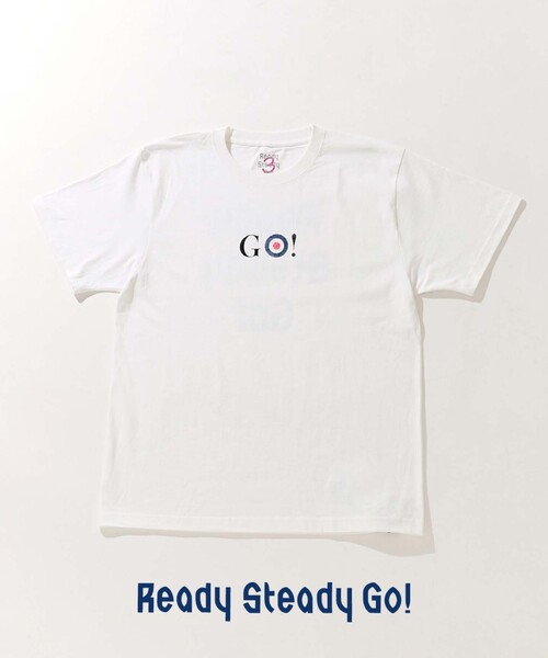 EDIFICE(エディフィス)の「Ready Steady Go! × 島津由行 別注 プリント Tシャツ(Tシャツ/カットソー・メンズ・ホワイト系その他/ホワイト/ブラック系その他/ブラック・LARGE/MEDIUM)」の2枚目の写真
