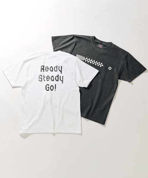 EDIFICE(エディフィス)の「Ready Steady Go! × 島津由行 別注 プリント Tシャツ(Tシャツ/カットソー・メンズ・ホワイト系その他/ホワイト/ブラック系その他/ブラック・LARGE/MEDIUM)」の6枚目の写真