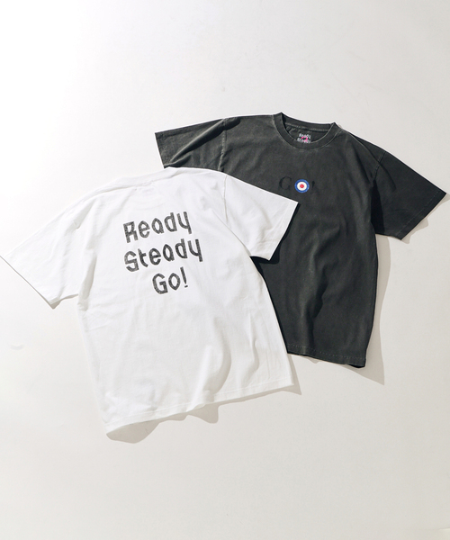EDIFICE(エディフィス)の「Ready Steady Go! × 島津由行 別注 プリント Tシャツ(Tシャツ/カットソー・メンズ・ホワイト系その他/ホワイト/ブラック系その他/ブラック・LARGE/MEDIUM)」の7枚目の写真