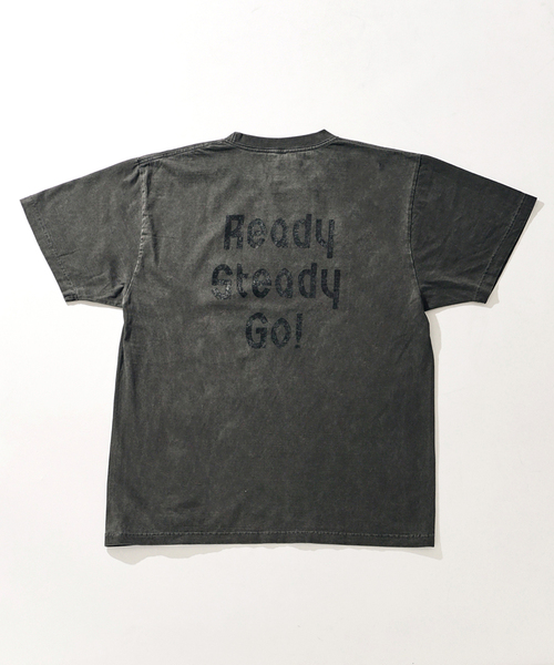 EDIFICE(エディフィス)の「Ready Steady Go! × 島津由行 別注 プリント Tシャツ(Tシャツ/カットソー・メンズ・ホワイト系その他/ホワイト/ブラック系その他/ブラック・LARGE/MEDIUM)」の8枚目の写真