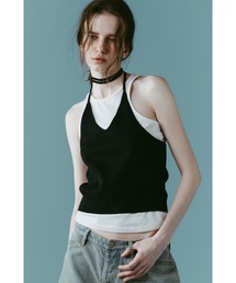knit halter bustier