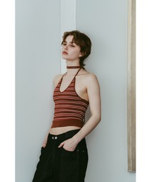 knit halter bustier