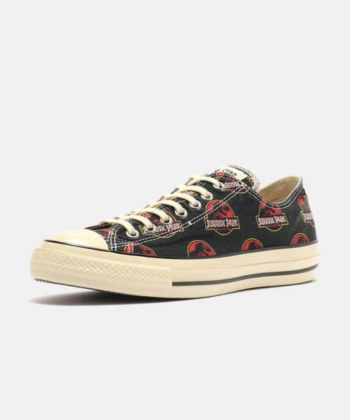 CONVERSE(コンバース)の「CONVERSE ALL STAR AGED LG OX / JURASSIC PARK 31315580(スニーカー・メンズ・ブラック・26cm/26.5cm/27cm/27.5cm/28cm)」の2枚目の写真