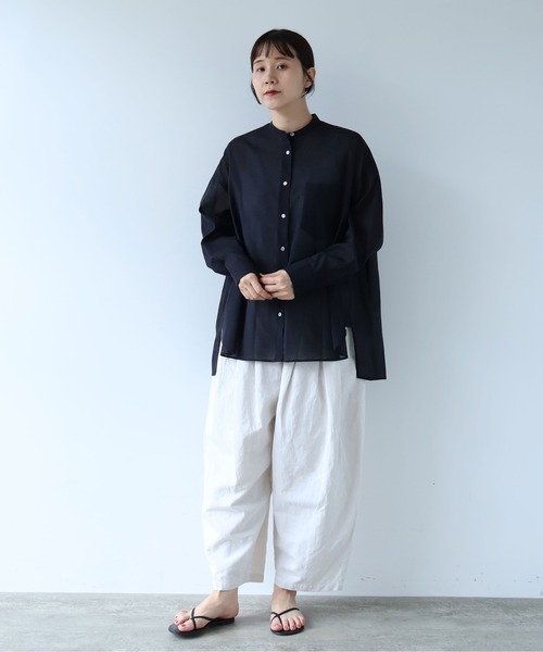 yuni(ユニ )の「△Cotton Nylon sheer wide shirt(シャツ/ブラウス・レディース・ベージュ/ブラック・FREE)」の20枚目の写真