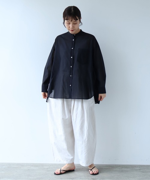 yuni(ユニ )の「△Cotton Nylon sheer wide shirt(シャツ/ブラウス・レディース・ベージュ/ブラック・FREE)」の19枚目の写真
