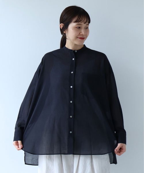 yuni(ユニ )の「△Cotton Nylon sheer wide shirt(シャツ/ブラウス・レディース・ベージュ/ブラック・FREE)」の15枚目の写真
