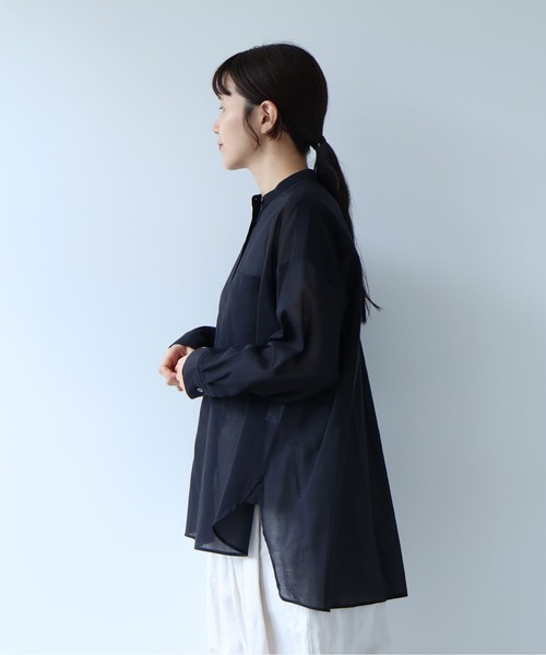 yuni(ユニ )の「△Cotton Nylon sheer wide shirt(シャツ/ブラウス・レディース・ベージュ/ブラック・FREE)」の14枚目の写真