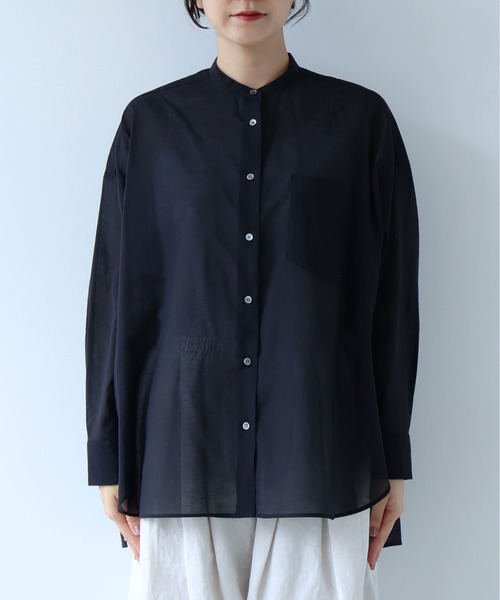 yuni(ユニ )の「△Cotton Nylon sheer wide shirt(シャツ/ブラウス・レディース・ベージュ/ブラック・FREE)」の12枚目の写真