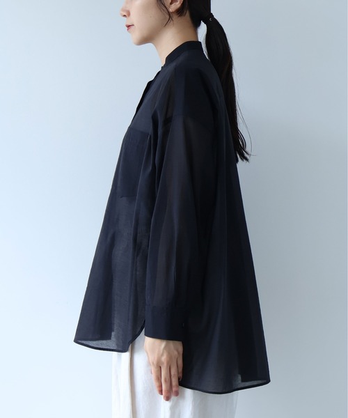 yuni(ユニ )の「△Cotton Nylon sheer wide shirt(シャツ/ブラウス・レディース・ベージュ/ブラック・FREE)」の11枚目の写真