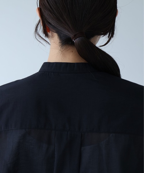 yuni(ユニ )の「△Cotton Nylon sheer wide shirt(シャツ/ブラウス・レディース・ベージュ/ブラック・FREE)」の9枚目の写真