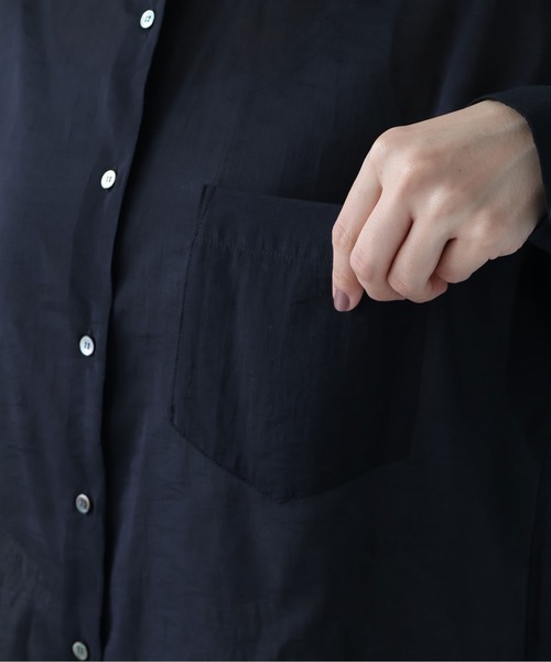 yuni(ユニ )の「△Cotton Nylon sheer wide shirt(シャツ/ブラウス・レディース・ベージュ/ブラック・FREE)」の5枚目の写真