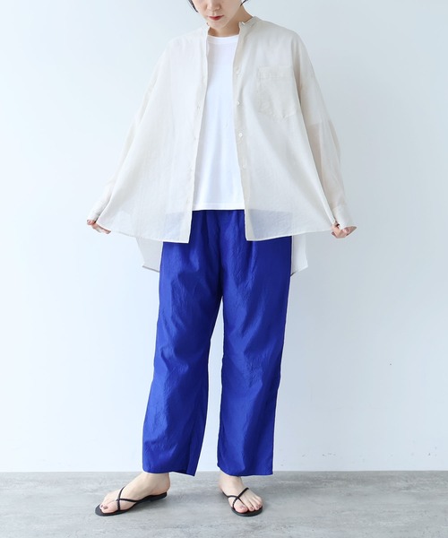 △Cotton Nylon sheer wide shirt（シャツ/ブラウス）｜yuni（ユニ