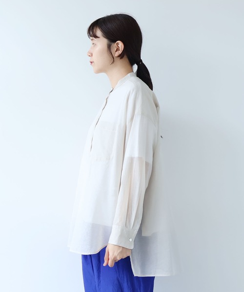 yuni(ユニ )の「△Cotton Nylon sheer wide shirt(シャツ/ブラウス・レディース・ベージュ/ブラック・FREE)」の22枚目の写真