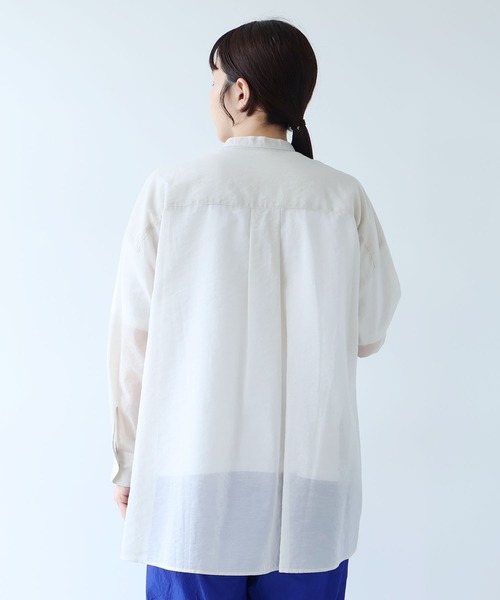 yuni(ユニ )の「△Cotton Nylon sheer wide shirt(シャツ/ブラウス・レディース・ベージュ/ブラック・FREE)」の21枚目の写真