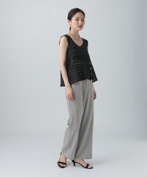 LEPSIM(レプシィム)の「ツイードストレートパンツ 647589(その他パンツ・レディース・ブラック/グレー・MEDIUM/LARGE)」の12枚目の写真