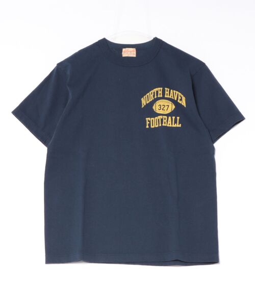WHITESVILLE（ホワイツビル）の「WHITESVILLE | 18/-S/S T-SHIRT W/PRINT（Tシャツ/カットソー・レディース・ネイビー/オフホワイト・S）」の2枚目の写真
