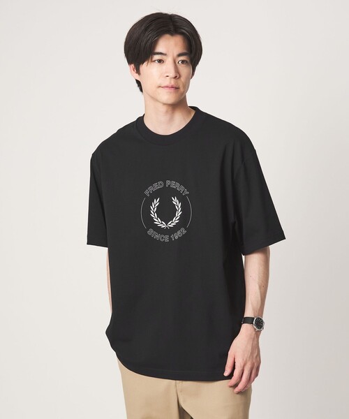 FRED PERRY(フレッドペリー)の「<FRED PERRY>サークル グラフィック ロゴ 半袖 Tシャツ(Tシャツ/カットソー・メンズ・ホワイト/ブラック・M/L)」の2枚目の写真