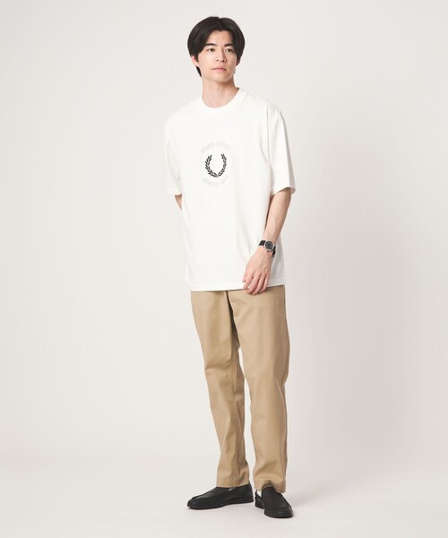 FRED PERRY(フレッドペリー)の「<FRED PERRY>サークル グラフィック ロゴ 半袖 Tシャツ(Tシャツ/カットソー・メンズ・ホワイト/ブラック・M/L)」の4枚目の写真
