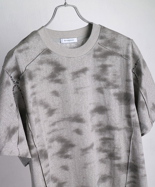 WESTSEA(ウエストシー)の「スモーク加工 ステッチデザイン半袖Tシャツ(Tシャツ/カットソー・メンズ・グレー/ブラック・M/L)」の1枚目の写真