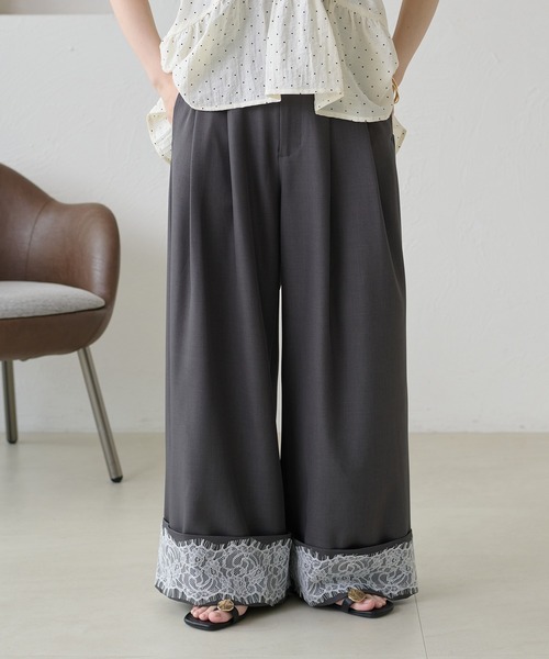 apres jour clair（アプレジュールクレア）の「【apres jour clair】レースデザインパンツ（その他パンツ・レディース・ブラウン系その他/グレー/ベージュ・LARGE/SMALL/MEDIUM）」の20枚目の写真